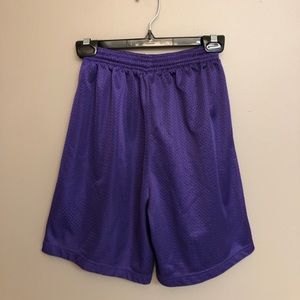 purple basketball shorts